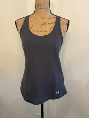 Under Armour Run Gray Racerback Tank Size Medium